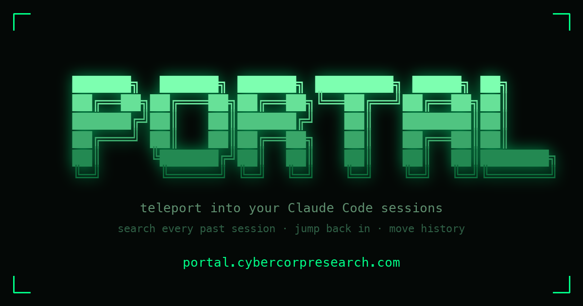 Portal: Teleport into your Claude Code sessions